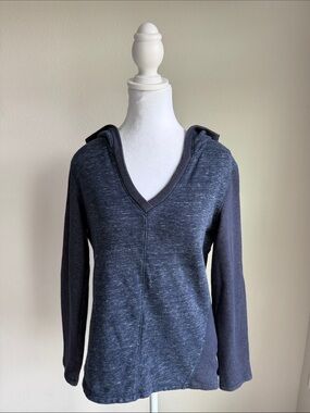 Style & Co. Sport navy&white hooded thermal sweatshirt